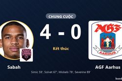 Vùi dập AGF Aarhus 4-0, Sabah phô diễn sức mạnh vượt trội trên sân nhà
