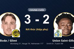 Bod&oslash; / Glimt nhọc nhằn hạ Union Saint-Gilloise 3-2 sau 120 ph&uacute;t rượt đuổi nghẹt thở
