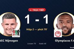 TRỰC TIẾPTrực tiếp NEC Nijmegen vs Olympiacos F.C.: NEC Nijmegen gỡ h&ograve;a 1-1