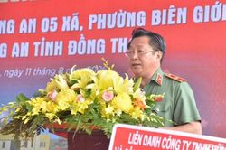 Đồng Tháp: Khởi công xây dựng Trụ sở làm việc Công an 5 xã, phường biên giới