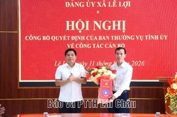 Công bố quyết định về công tác cán bộ tại xã Lê Lợi