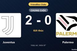 Thống kê trận đấu Juventus 2-0 Palermo: A. Milik tỏa sáng, Juventus giành trọn 3 điểm