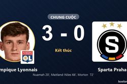 Thắng thuyết phục Sparta Praha 3-0, Olympique Lyonnais khiến đối thủ trắng tay rời Groupama Stadium