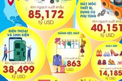 Việt Nam có 7 mặt hàng xuất khẩu trên 10 tỷ USD trong 7 tháng năm 2026