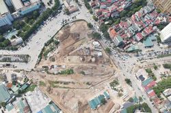 Hà Nội: Công trường nút giao Phạm Tu - đường 70 tăng tốc sau nhiều năm 'đắp chiếu'