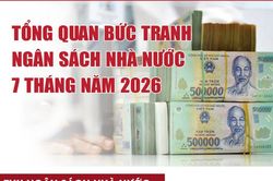 Infographics: Tổng quan bức tranh ngân sách nhà nước 7 tháng năm 2026