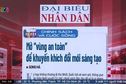 Điểm báo VTV1: Mở 'vùng an toàn' để khuyến khích đổi mới sáng tạo