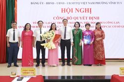 Phường Vĩnh Tuy công bố quyết định thành lập 4 cơ sở giáo dục