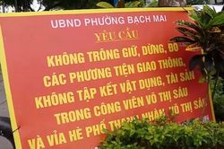 Phường Bạch Mai lập lại trật tự, xóa bãi xe tự phát