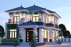 Chi phí xây nhà mái Nhật 2 tầng 80m² trọn gói bao nhiêu?