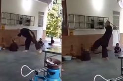 Gã mặc áo nâu đánh trẻ tàn bạo, dân mạng kêu gọi giải cứu bé khỏi kẻ cầm thú
