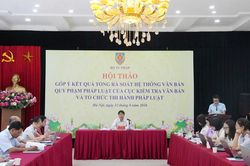Hội thảo g&oacute;p &yacute; kết quả tổng r&agrave; so&aacute;t hệ thống văn bản quy phạm ph&aacute;p luật
