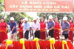 Cù Lao Giêng khởi công xây dựng cầu Cả Cái hơn 7 tỷ đồng