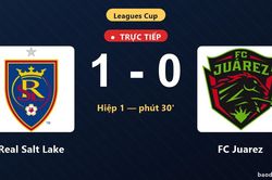 TRỰC TIẾPTrực tiếp Real Salt Lake vs FC Juarez: Hết hiệp 1, Real Salt Lake dẫn 1-0