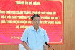 Phó Bí thư Thành ủy Ngô Xuân Thắng làm việc với Ban Thường vụ Đảng ủy phường An Khê