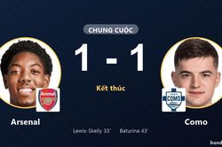 Lewis-Skelly ghi b&agrave;n, Arsenal chia điểm với Como tr&ecirc;n s&acirc;n Emirates