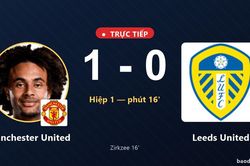 TRỰC TIẾPTrực tiếp Manchester United vs Leeds United: Manchester United mở tỷ số