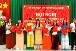 Phường Cam Linh công bố các quyết định kiện toàn tổ chức đảng và thành lập 2 trường học