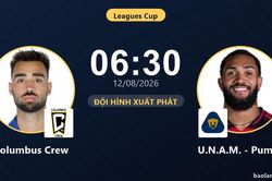 TRỰC TIẾPTrực tiếp Columbus Crew vs U.N.A.M. - Pumas: Đội h&igrave;nh xuất ph&aacute;t