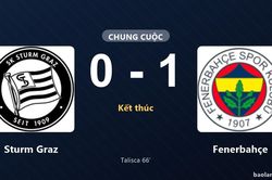 Thống kê trận đấu Sturm Graz 0-1 Fenerbahçe: Talisca tỏa sáng, Fenerbahçe giành trọn 3 điểm