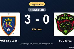 Thống kê trận đấu Real Salt Lake 3-0 FC Juarez: Real Salt Lake thắng đậm thuyết phục
