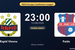 Nhận định Rapid Vienna vs Paide: đội hình dự kiến