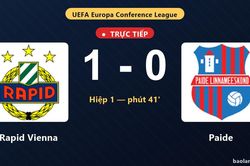 TRỰC TIẾPTrực tiếp Rapid Vienna vs Paide: Hết hiệp 1, Rapid Vienna dẫn 1-0