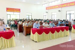 Sơ kết chuỗi liên kết tiêu thụ dưa leo tại xã Minh Quang