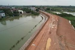 Khó hoàn thành đường đê Tả Tích trong năm 2026