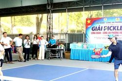 Sôi nổi Giải Pickleball giao lưu Công đoàn - Công an phường Việt Hưng