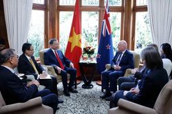 [Ảnh] Tổng Bí thư, Chủ tịch nước Tô Lâm gặp hẹp Thủ tướng New Zealand