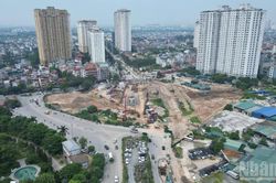 [Ảnh] Hà Nội: Dự án nút giao Phạm Tu-Đường 70 bước vào giai đoạn thi công cao điểm