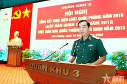 Qu&acirc;n khu 3: Tổng kết Luật Quốc ph&ograve;ng, Luật D&acirc;n qu&acirc;n tự vệ, Luật Gi&aacute;o dục quốc ph&ograve;ng v&agrave; an ninh