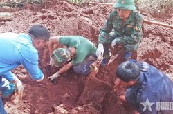 Gia Lai: Quy tập thêm 2 hài cốt liệt sĩ tại làng Sơr, xã Ia Boòng