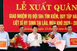 Đội 584 lên đường sang Lào tìm kiếm, quy tập hài cốt liệt sĩ