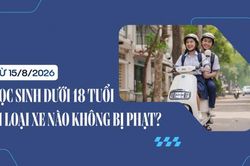 Từ 15/8, học sinh dưới 18 tuổi đi loại xe nào không bị phạt?