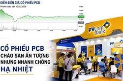 Ngày đầu lên sàn, cổ phiếu PCB của PVcomBank tăng kịch trần 40% rồi giảm mạnh