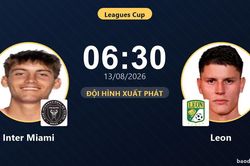 TRỰC TIẾPTrực tiếp Inter Miami vs Leon: Đội h&igrave;nh xuất ph&aacute;t
