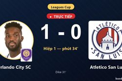 TRỰC TIẾPTrực tiếp Orlando City SC vs Atletico San Luis: Hết hiệp 1, Orlando City SC dẫn 1-0