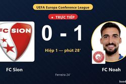 TRỰC TIẾPTrực tiếp FC Sion vs FC Noah: FC Noah mở tỷ số