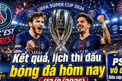 Kết quả, lịch thi đấu bóng đá hôm nay 13/8: PSG vô địch Siêu cúp