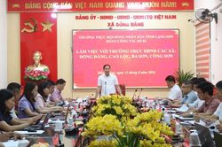 Đoàn khảo sát số 3 của Thường trực HĐND tỉnh làm việc với thường trực HĐND 10 xã