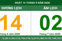 Lịch âm dương ngày 14/08/2026: Chi tiết giờ hoàng đạo, tuổi hợp xung và hướng xuất hành