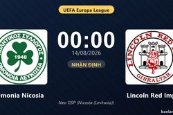 Nhận định Omonia Nicosia vs Lincoln Red Imps: đội h&igrave;nh dự kiến