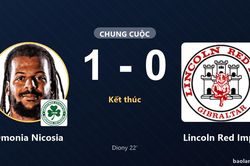 Thắng tối thiểu Lincoln Red Imps, Omonia Nicosia hưởng niềm vui trọn vẹn trên sân Neo GSP