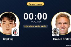 TRỰC TIẾPTrực tiếp Beşiktaş vs Hradec Kr&aacute;lov&eacute;: Beşiktaş &aacute;p đảo thời lượng kiểm so&aacute;t b&oacute;ng, chưa c&oacute; b&agrave;n thắng