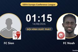 TRỰC TIẾPTrực tiếp FC Sion vs FC Noah: FC Sion chiếm ưu thế kiểm so&aacute;t b&oacute;ng, chưa c&oacute; b&agrave;n thắng