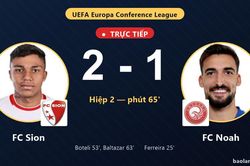 TRỰC TIẾPTrực tiếp FC Sion vs FC Noah: FC Sion vượt l&ecirc;n dẫn trước