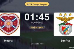 Nhận định Hearts vs Benfica: đội hình dự kiến