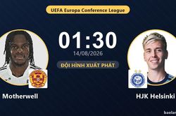 TRỰC TIẾPTrực tiếp Motherwell vs HJK Helsinki: Trận đấu đang diễn ra